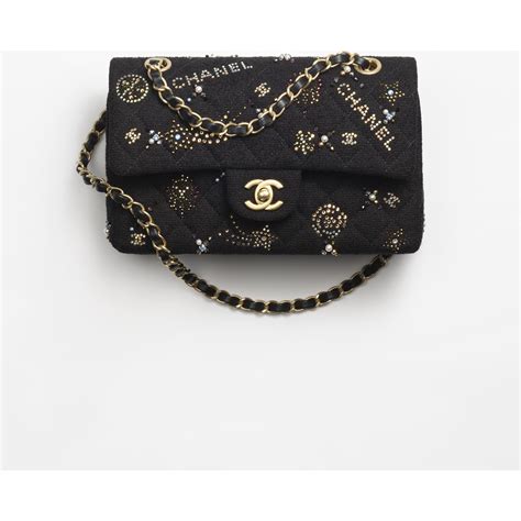 chanel bag geometric black strass|Altro.